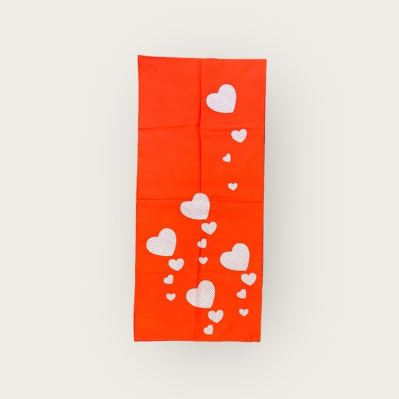 Vintage Vera Neumann Rectangle Heart Scarf Signed - Picture 3 of 6